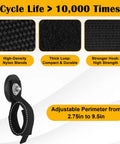 Heavy Duty Magnetic Hooks Strap Four Pack Magnetic Tool Holder Strap No Drill Garage Organizer with nylon blends and adjustable loop