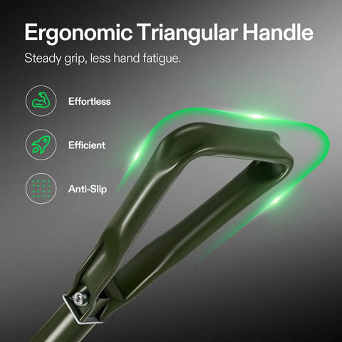 Ergonomic handle of Folding Survival Shovel For Camping And Hiking High Carbon Steel Tactical Entrenching Tool Lightweight Grab And Go 2.3 Lb Compact