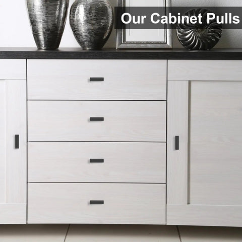50 Pack Black Cabinet Knobs For Drawers And Doors 2 Inch Stainless Steel Handles And Pulls Durable Hardware Kit For Kitchen Dresser Bedroom Cabinets Includes Variety Screws For Easy Install on white dresser drawers