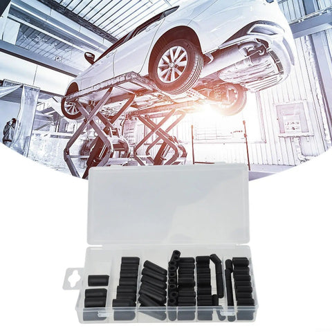 Top Tier 100-Piece Rubber Vacuum Cap Assortment Kit With 6 Sizes For Car Carburetor Manifold And Intake Lines Plus Storage Case For Easy Garage Work, open case