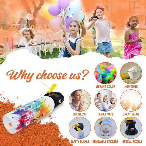 Orange Gender Reveal Fire Extinguishers 2 Pack Colorful Powder Smoke Bombs For Fun Runs Color Wars And Weddings Bring The Lit Vibe To Every Crowd Pleasing Bash