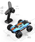 Dimensions of Hyper Go H16MT 1/16 4x4 Brushless RC Truck With Updated ESC Capable Of 28 MPH On 2S And 43 MPH On 3S LiPo Beast