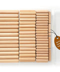 Wood Dowel Pins Kit, 90 Pieces, Imperial Diameters 1/4 Inch, 5/16 Inch, 3/8 Inch in clear case, grooved hardwood dowels