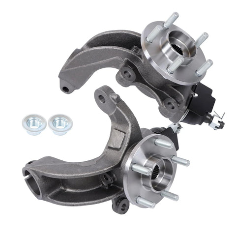 Front Driver And Passenger Side Wheel Hub Bearing Steering Knuckle Assembly Replacement For Transit Connect 2010 2011 2012 2013 With OEM Style Fit 698-467 698-466 2T1Z1215E 2T1Z3K185A 2T1Z3K185B 5T1Z3K185C Beefed-Up For A Smooth, Quiet Ride.