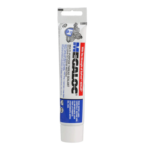 Front view of Hercules Megaloc Multi-Purpose Thread Sealant for Plastic and Metal Pipes, 1.1 oz tube