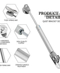 Gas Struts 50N 10lb 6 Inch Lift Supports with quiet bracket design, showing detailed components and structure.