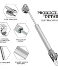 Bulletproof Six Inch Gas Struts Two Pack 30N 6.7 Lb Lift Supports for Cabinets and Closets with quiet bracket design.
