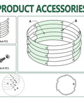 Assembly diagram for 3 Pack Galvanized Raised Garden Beds 2 By 2 By 1 Foot Outdoor Planters for Vegetables and Flowers