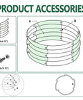 Diagram showing assembly of Two Pack Galvanized Raised Garden Beds 24x24x12 Inches Outdoor Planter, including parts A and B and screws.