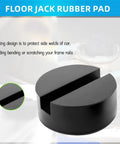 Universal Rubber Floor Jack Pad Set 2 Pack With Pinch Weld Jack Pad Adapter shown close-up with slotted design