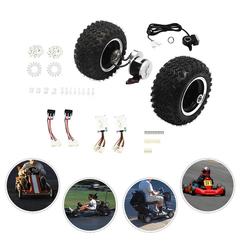 Upgrade Your Ride With A 24V 250W Electric Cart Conversion Kit Featuring 10 Inch Wheels, Controller And Thumb Throttle