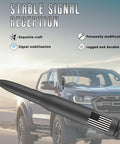 Flag Themed Car Truck Antenna With Valve Stem Caps Universal Mast Fits GM Chevy Silverado Ford F Series Denali Black Tough