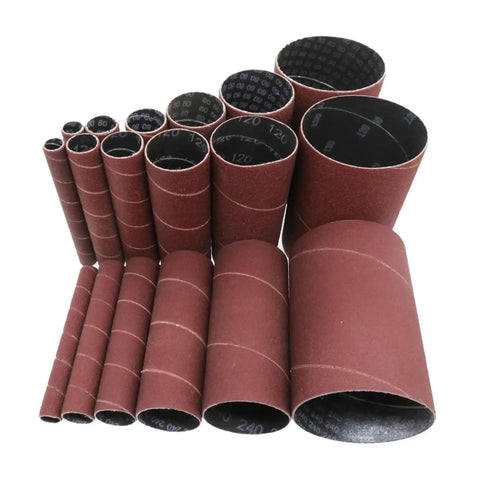 Top Shelf Quick Swap Spindle Sanding Sleeves For Oscillating Sander Multidrive Pad Replacement Kit Featuring Knockout Abrasive Rolls in assorted grit sizes.