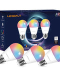 Color Changing Smart A15 LED Bulb With Dimmable WiFi Control, Works With Alexa Google Assistant, E26 Base, 3 Pack