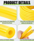 Fifty Foot Hollow Round Belt With Three Eighths Inch Diameter High Performance Flexible Polyurethane Drive Belt For Food Conveyor Transmission Systems Smooth Surface Durable Tough Wear Resistant Yellow shown coiled with hollow core and connector.