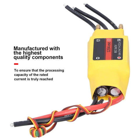 125A Water Cooled Brushless ESC Beefed Up Two Way Forward And Reverse Thrust High Efficiency Speed Controller With Linear BEC 5V 5A