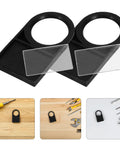 Push Button Switch Notice Sign Kit, 50 Pack High Visibility Indicator Plates, black 22 mm plastic plates for control panels