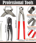 Ear clamp pincer tool diagram from 560 Pcs 22 Sizes 304 Stainless Steel Stepless Single Ear Hose Clamp Kit