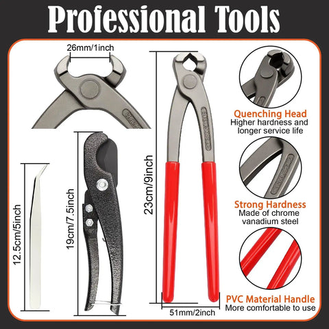Ear clamp pincer tool diagram from 560 Pcs 22 Sizes 304 Stainless Steel Stepless Single Ear Hose Clamp Kit