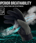 Level 2 Needlestick And Level 5 Puncture Resistant Work Gloves showcasing breathability with steam and airflow arrows, Size L