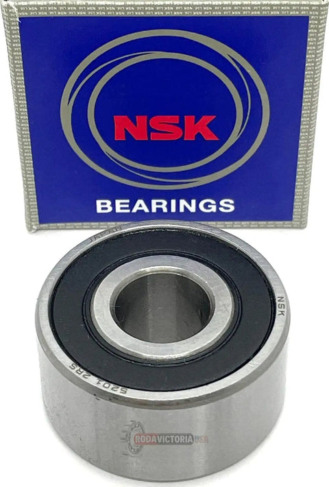 5201 Double Row Angular Contact Ball Bearing 12 X 32 X 15 9 mm Precision Hardened Steel with Rubber Seals for motor assemblies.