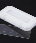 Pro Grade 0.01mm Microscope Calibration Slide Ruler With Stage Micrometer Glass Reticle Ruler Dual Scale shown with protective case.