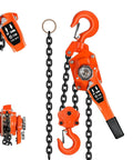 Manual Chain Hoist 6 Ton Come Along 13200 Lbs Capacity 20 Ft Lift Galvanized Carbon Steel With G80 Chain and Double Pawl Brake