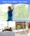 Adjustable 16 To 51 Inch Sliding Door Security Bar Set for Patio and Home 2 Pack used in windows for child and pet safety.