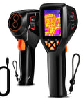 Handheld Thermal Imaging Camera With 320x240 Super Resolution And 25Hz Refresh Rate For Quick Moisture Checks, front view and USB cable
