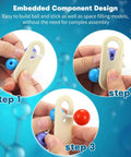 Hands assembling 135-Piece Organic Chemistry Model Kit For Students And Teachers Portable Molecular Modeling Set For Chemistry Classes