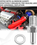 PCV Valve Kit With Gasket Replacement OEM 17130 PND A01 17130 RBB A01 with engine close-up showing red intake installed.
