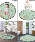 Non Skid Round Furniture Pad For Hardwood Floors 51 Inch Diameter used as play, baby, office, and bath mats