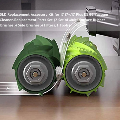 Replacement Accessory Kit For Roomba I7 I7 Plus E5 E6 Vacuum Cleaners With Two Sets Of Multi Surface Rubber Brushes close-up