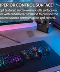 Gigantic Gaming Mouse Pad Desk Mat 31.5 Inch By 11.8 Inch with micro-weave cloth and non-slip rubber base in gaming setup.
