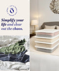 Stack of 4 Pack SnapLock Clear Plastic Storage Bins With Lids 28-Quart Stackable Containers on bedroom bed