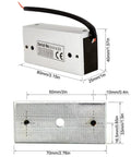 Dimensions and components of the 130Lb Magnetic Door Lock With Remote Control Kit For Drawer Cabinet Cupboard Locker Wardrobe