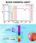Pro Grade Laser Safety Goggles 532nm OD 6 Plus Eye Protection Glasses diagram blocking harmful laser wavelengths.