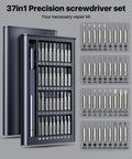 37-In-1 Small Precision Screwdriver Set With Bearing Steel Bits and magnetic mini repair tool kit in compact case