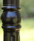 Close-up of the Villa Waterproof Outdoor Lamp Post Light in oil-rubbed bronze, featuring the detailed post design, 71 inches tall.