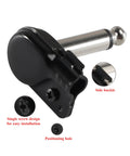 Solid 1/4 Inch Ts Patch Connector Right Angle 6.35Mm Cable Jack showing single screw design and side buckle for installation.