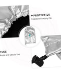 Rock Solid EV Wall Charger Cover Built To Crush Rain And UV Exposure, silver material, snug fit, easy to use.