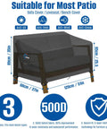 Heavy Duty 500D Oxford Waterproof Patio Loveseat Cover For 2 Seat Sofa 51W 27D 35H Beefed Up All Weather Protection shown on sofa