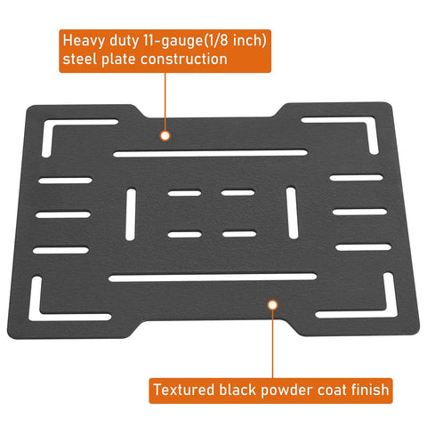 Versatile Roof Rack Mount Panel and Jerry Can Holder for Camping Gear and Overland Accessories, textured black finish