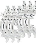 Set Of 6 Vintage Cabinet Handles Zinc Alloy Durable Rust Resistant Shabby Chic European Style Antique Dresser Pulls With White And Silver Edge