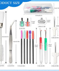 15 Piece Sewing Machine Cleaning Kit With Screwdriver, Tweezers, Double Headed Brush, Silicone Brush, Rippers, Storage Case