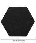 Heavy Duty Hexagon Acoustic Foam Panels For Home Studios And Offices Built Tough Soundproofing Tiles, 11.79 in, black polyurethane.