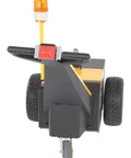 Rear view of Heavy Duty Electric Powered Tugger With 5k Capacity Is Total Gas For Moving Heavy Trailers And Carts At Airports.