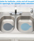 M METERXITY 4-Pack 5.9 in Silicone Tub Stopper, Bathtub Drain Stopper in kitchen sink, preventing water leakage.
