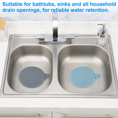 M METERXITY 2-Pack 5.9 in Silicone Tub Stopper, Bathtub Drain Stopper in stainless steel sink sealing water.