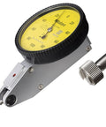 Dial Indicator 0.03 Inch Range With 0.0002 Inch Accuracy And 0.0005 Inch Resolution White Dial Pro Grade Base Standard Design For Precision Gauging And Clear Contact Point Readout, yellow face with contact point